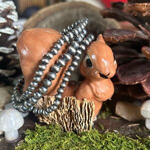 925 Sterling set of desert pearls bracelets